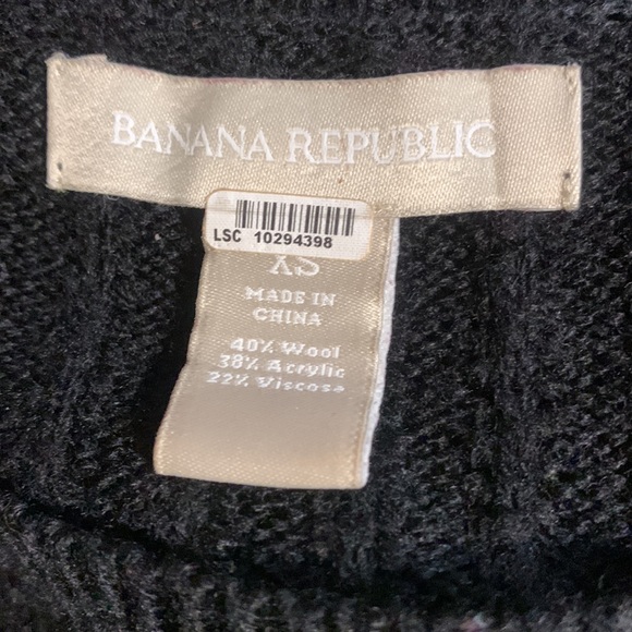 Banana Republic Black Short Sleeve Ribbed Sweater Dress Size 2 - Picture 5 of 6